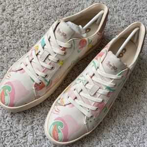 NWT Coach Clip Low Top Sneaker With Floral
